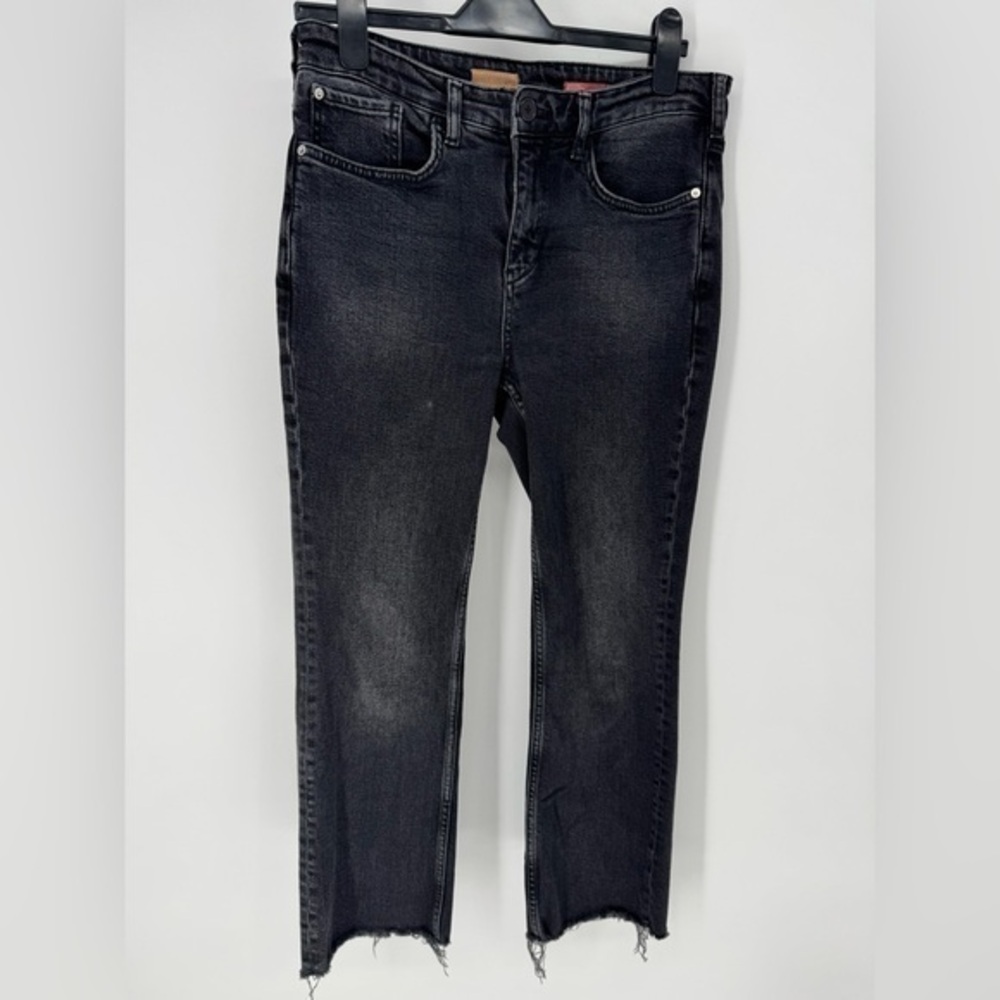 Pilcro and the Letterpress charcoal, black high-waist Boot Cut Jeans size 30